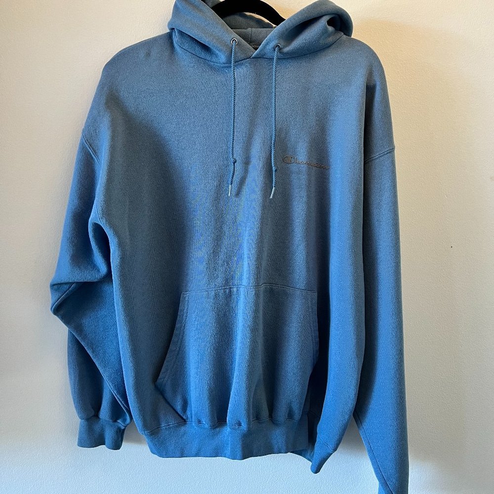 Vintage Light Blue Champion Hoodie
